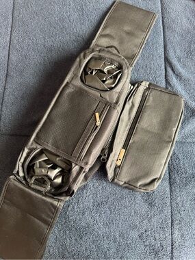 Black Utility Organizer Stroller Bag with Multiple Pockets